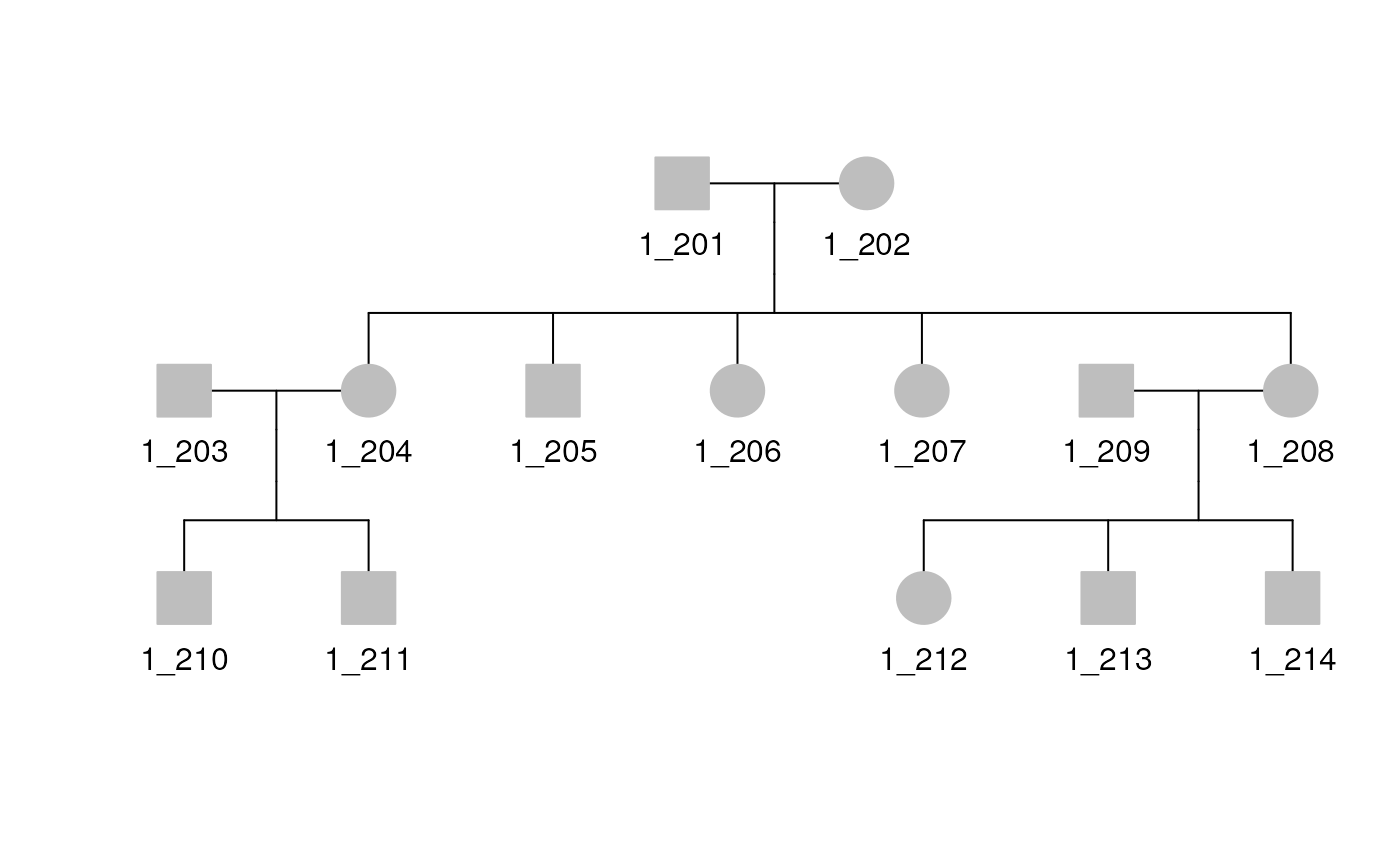 Pedigree of family 2